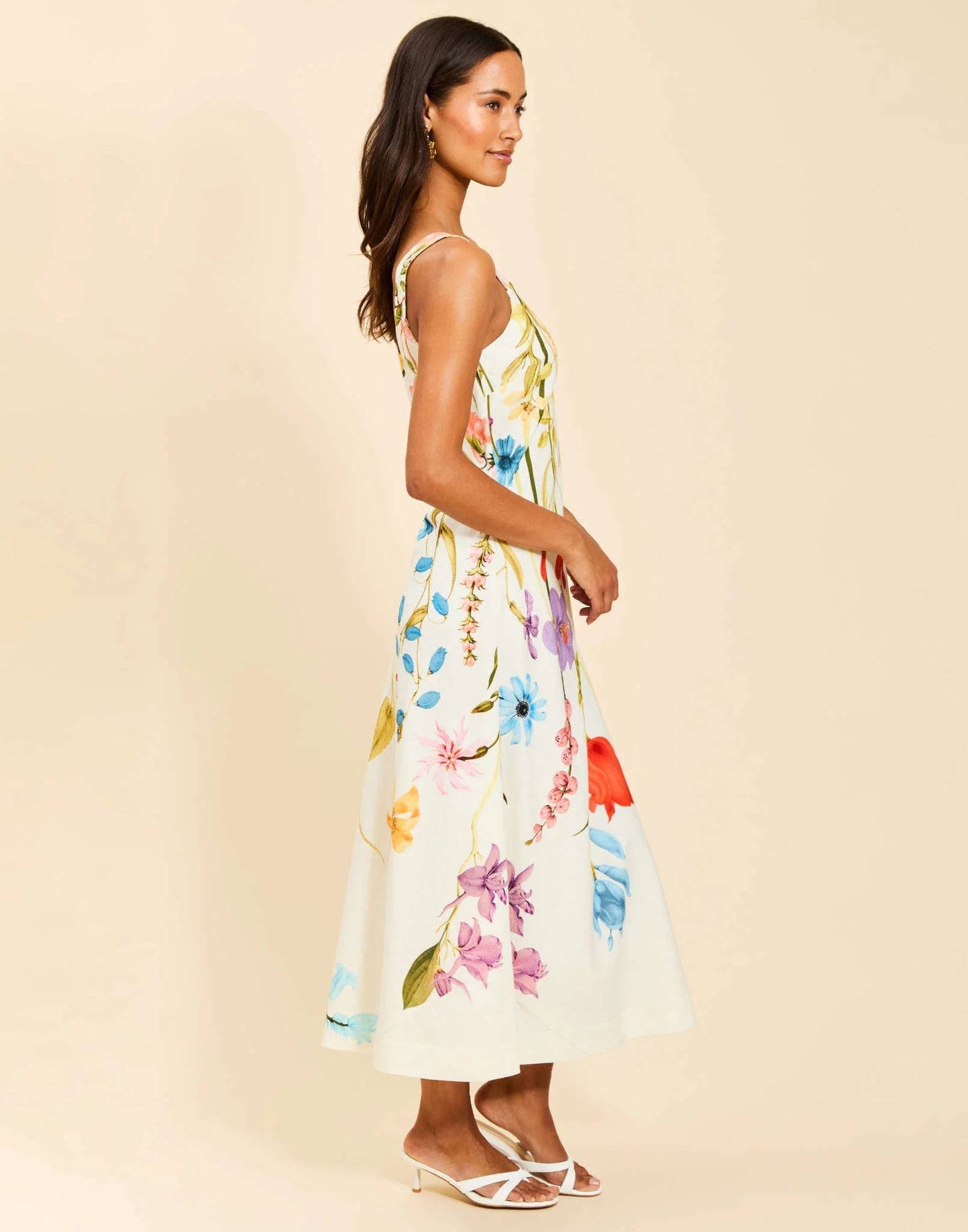 Mestiza Sugarcane Slip Midi Dress - Garden Muse