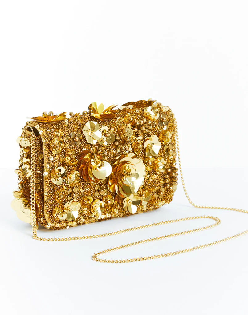 Mestiza Torres Beaded Bag - Gold