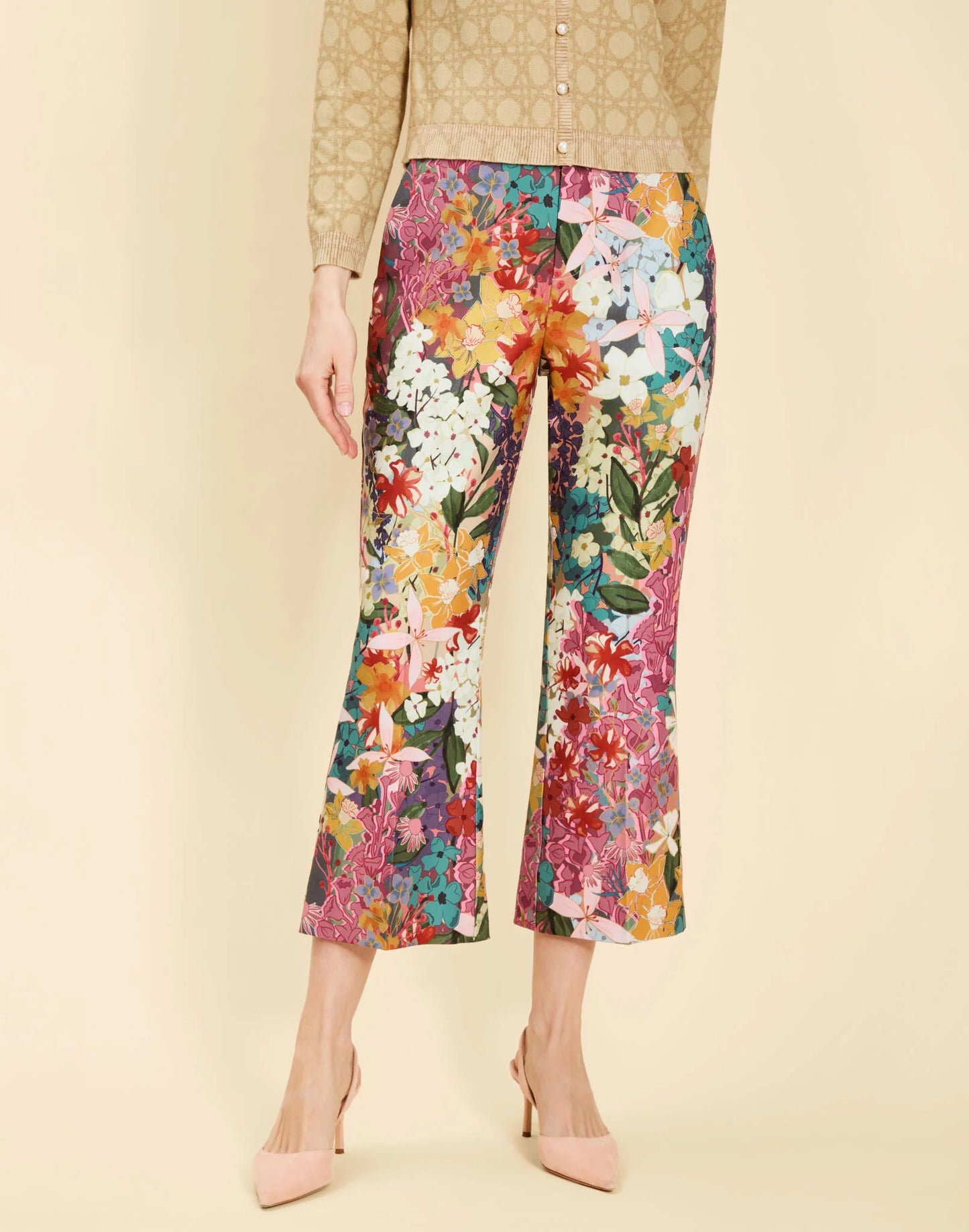 Mestiza Tuxedo Crop Kick Pants - Midnight Meadows