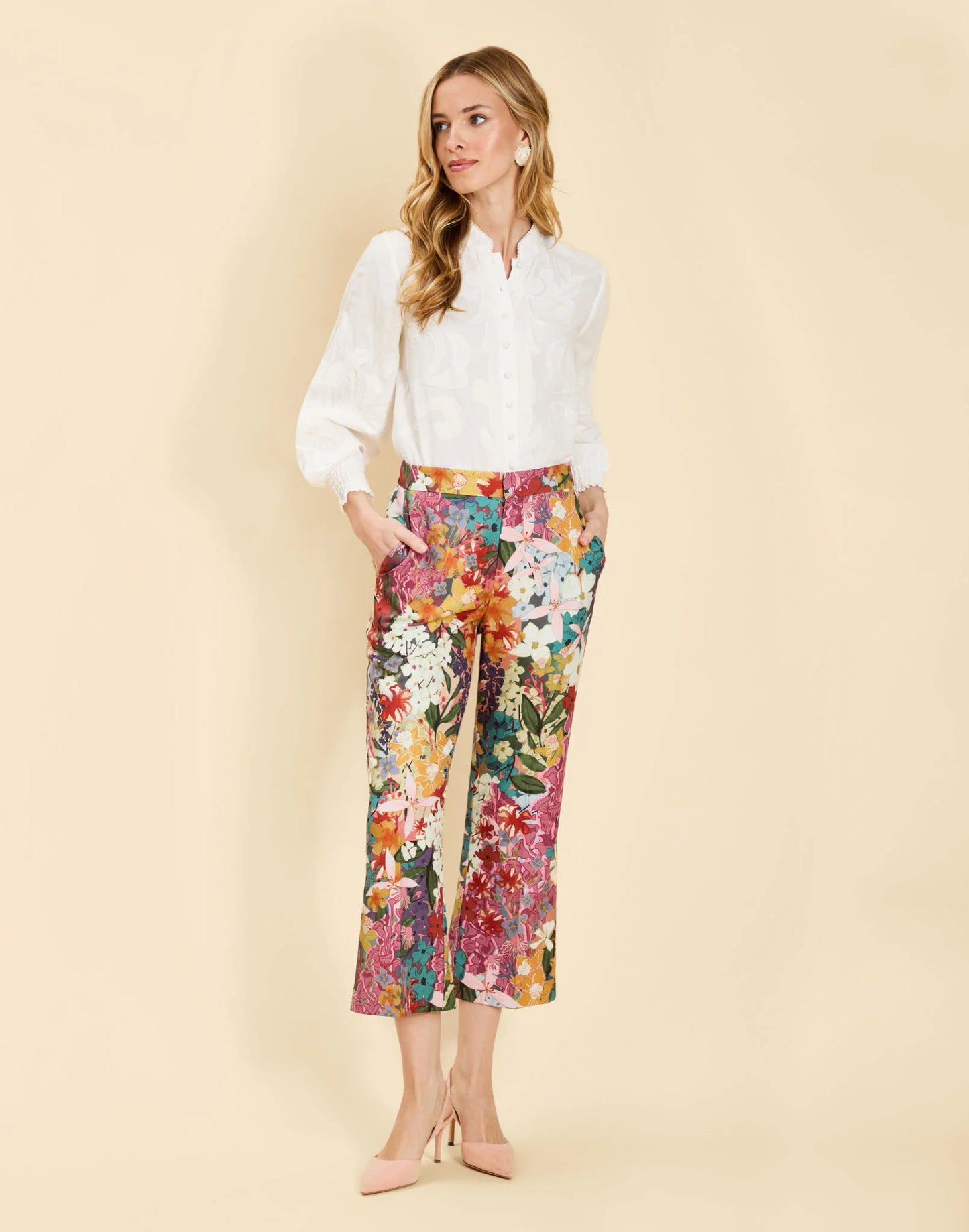 Mestiza Tuxedo Crop Kick Pants - Midnight Meadows