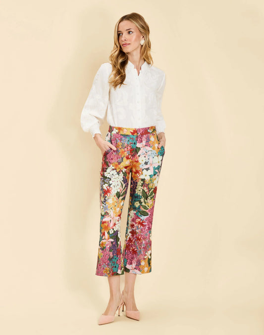 Mestiza Tuxedo Crop Kick Pants - Midnight Meadows
