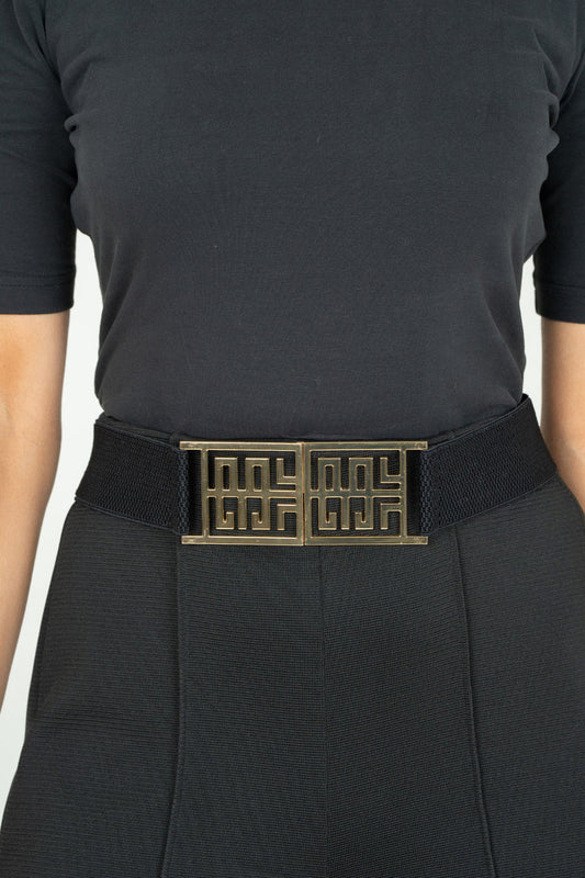 Emily McCarthy Signature Logo Belt- Black