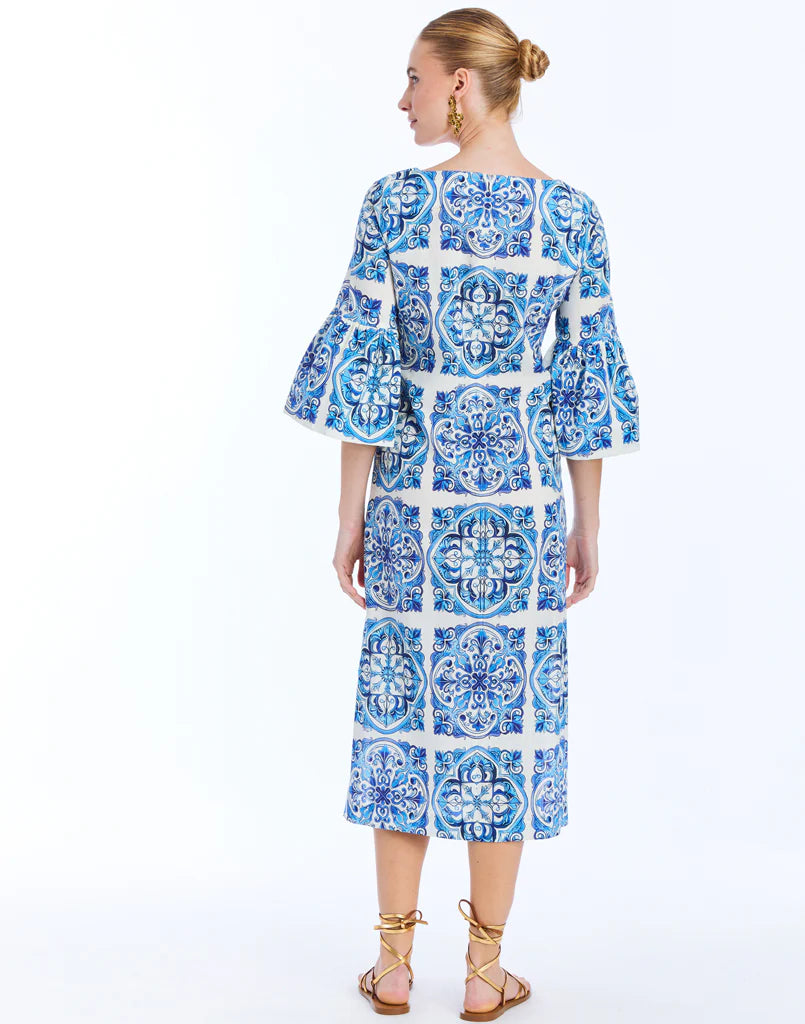 Mestiza Vivienne Midi Dress - Azulejo Blue