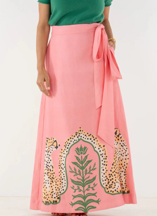 Emily McCarthy Linen Audrey Skirt - Cabana Cat