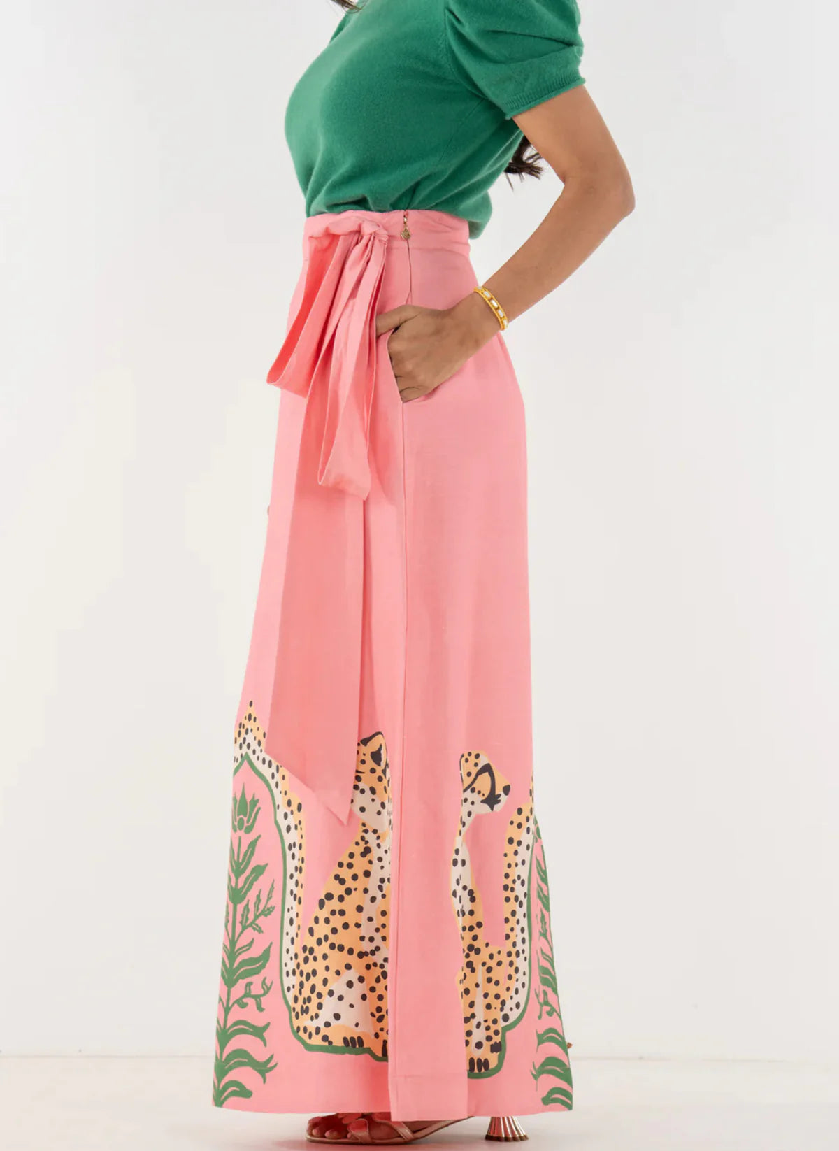 Emily McCarthy Linen Audrey Skirt - Cabana Cat