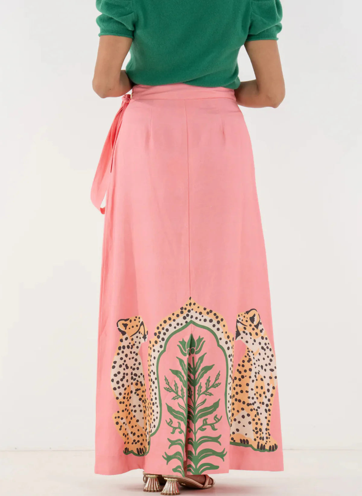 Emily McCarthy Linen Audrey Skirt - Cabana Cat