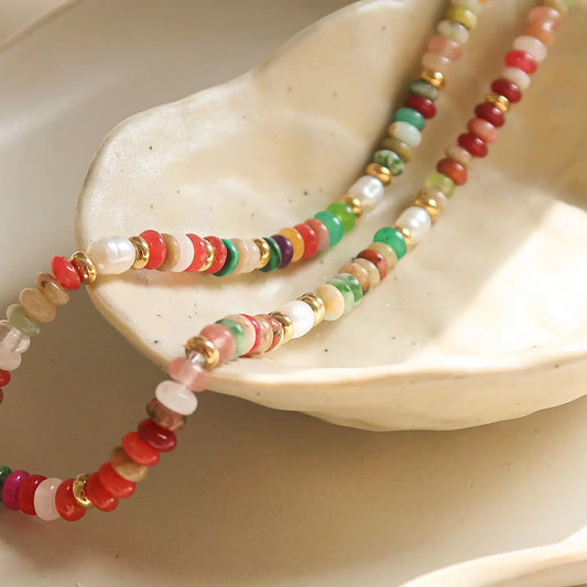 EAB Favorites Sunny Boho Color Beaded Necklace - Multi Color