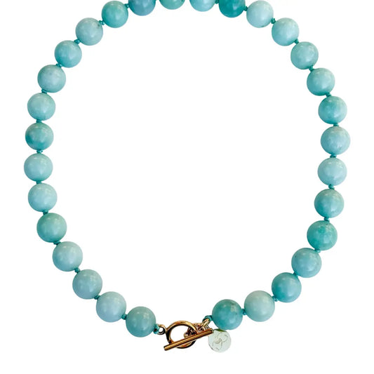 Amazonite Knotted Gemstone Necklace