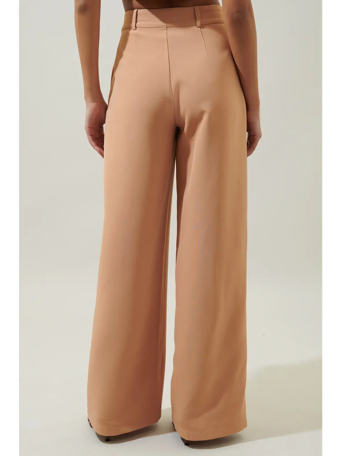 EAB Favorites Chelsea Belted Wide Leg Pants - Camel