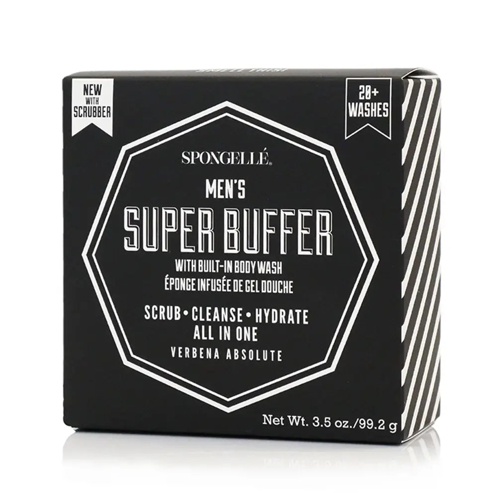 Spongelle Men's Super Buffer w/ Black Scrubber