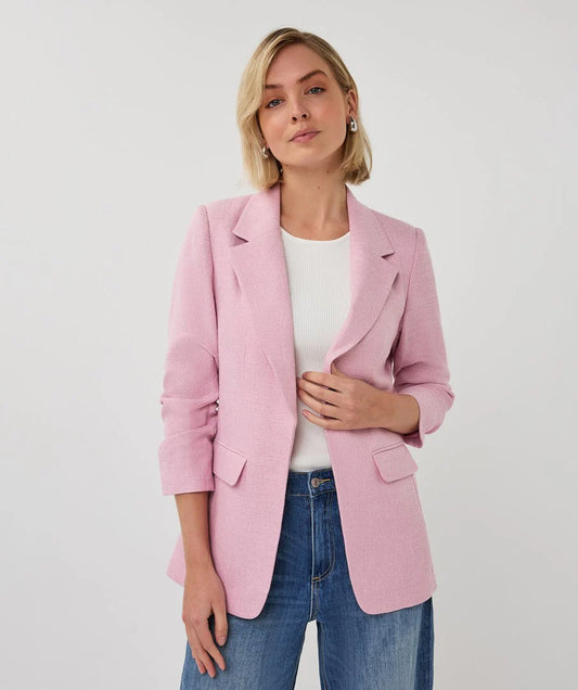 Esqualo Linen Blazer - Pink