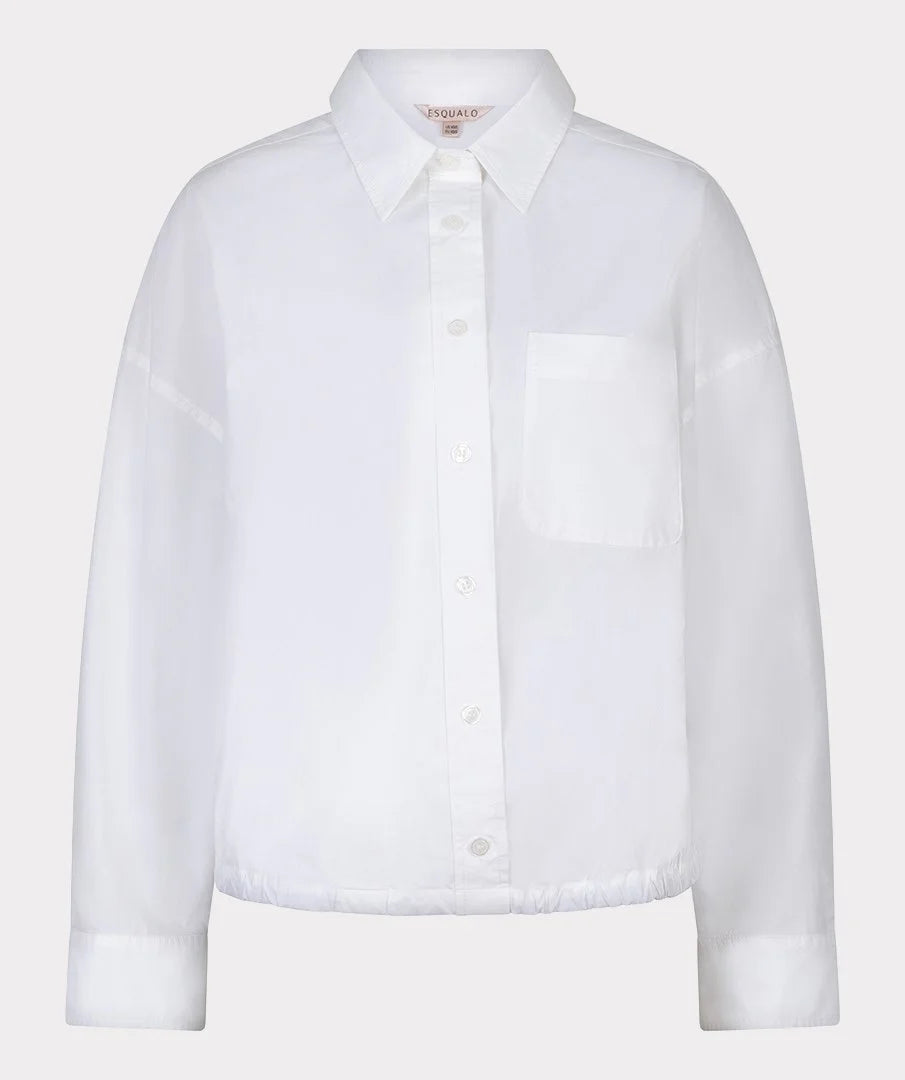Esqualo Cotton Poplin Blouse - White