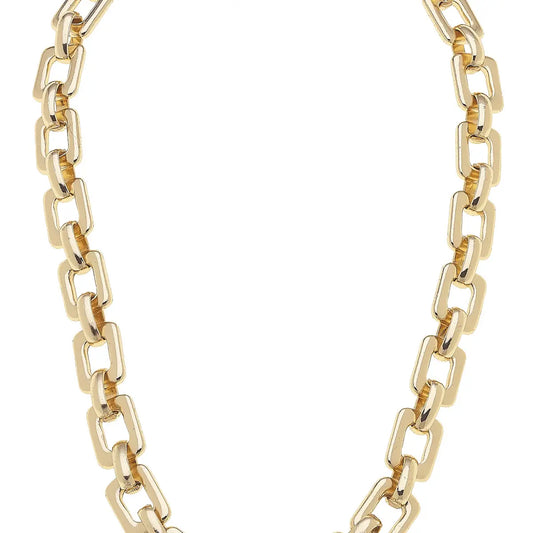 Conrad Chain Link Toggle Necklace - Shiny Gold