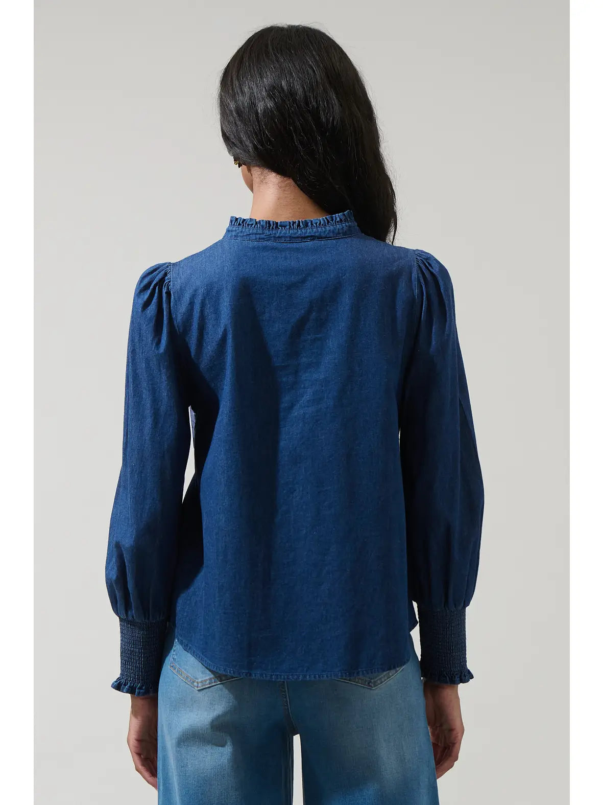 EAB Favorites Haysville Denim Button Down Top