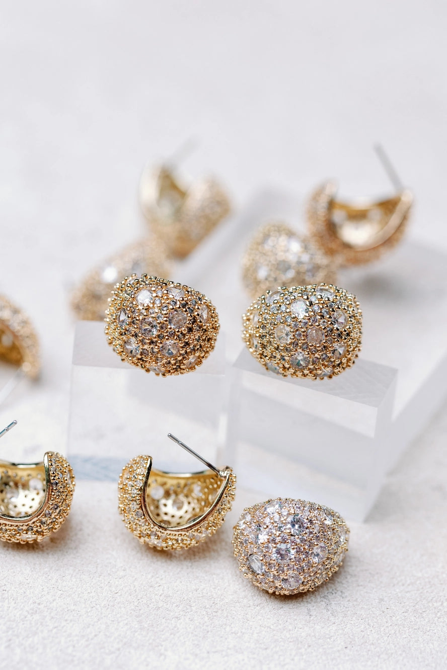 St Armand's Crystal Gum Drop Statement Earrings