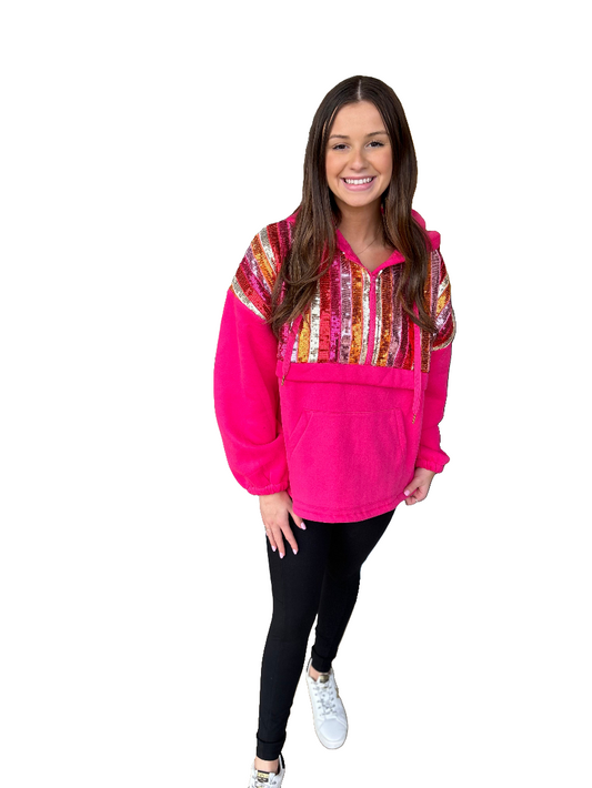 EAB Favorites Pink Sequin Pullover