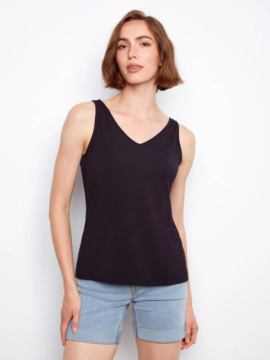 Charlie B Reversible Bamboo Cami- Black