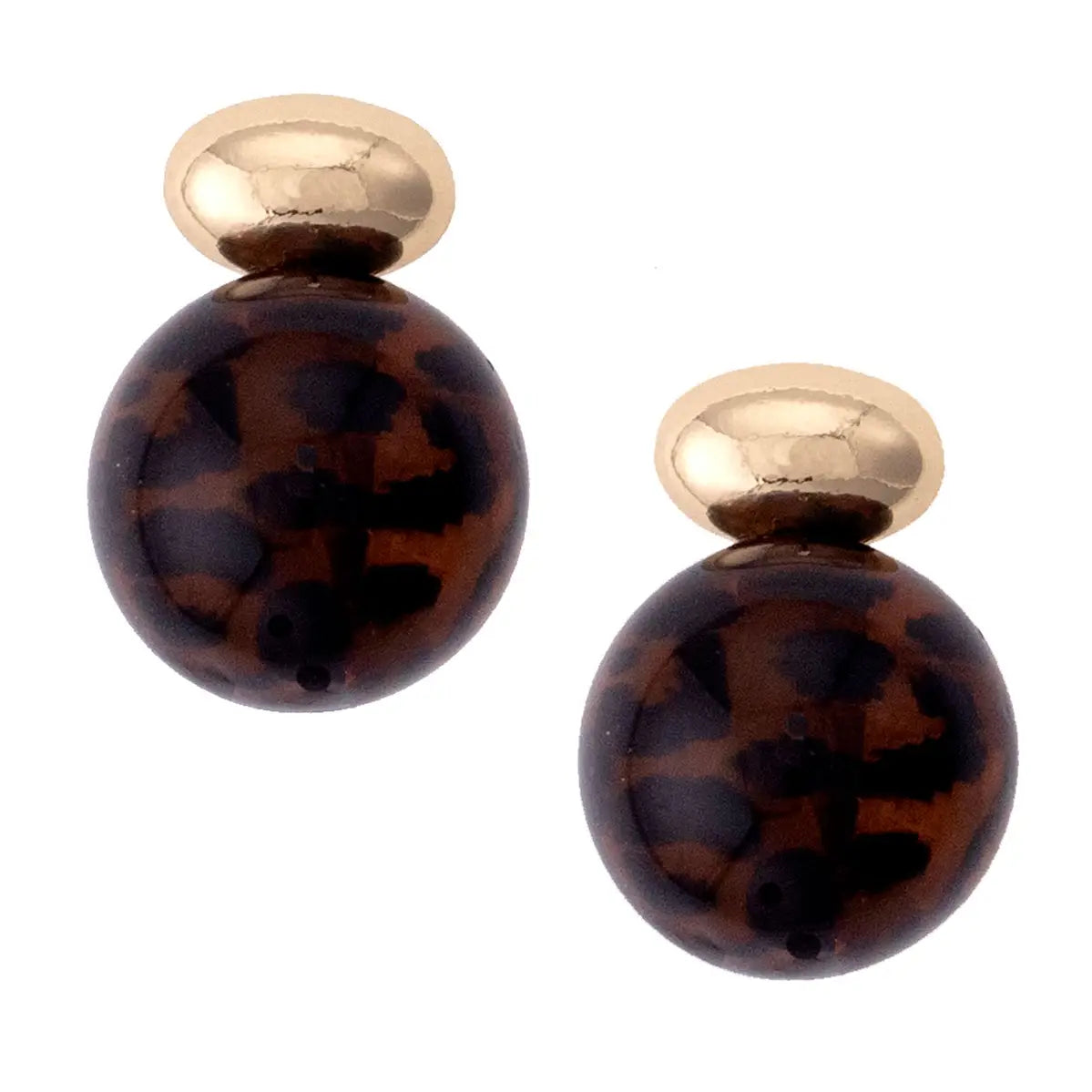 Jolene Statement Stud Earrings - Tortoise