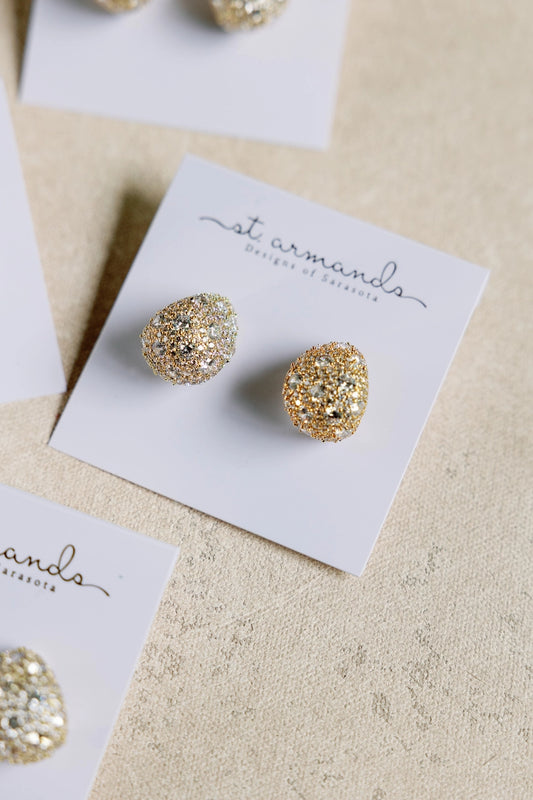 St Armand's Crystal Gum Drop Statement Earrings