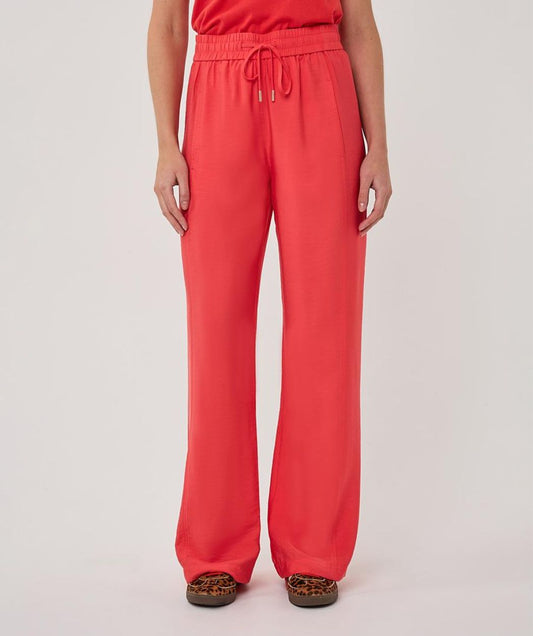 Esqualo Wide Leg Trousers - Chili Red