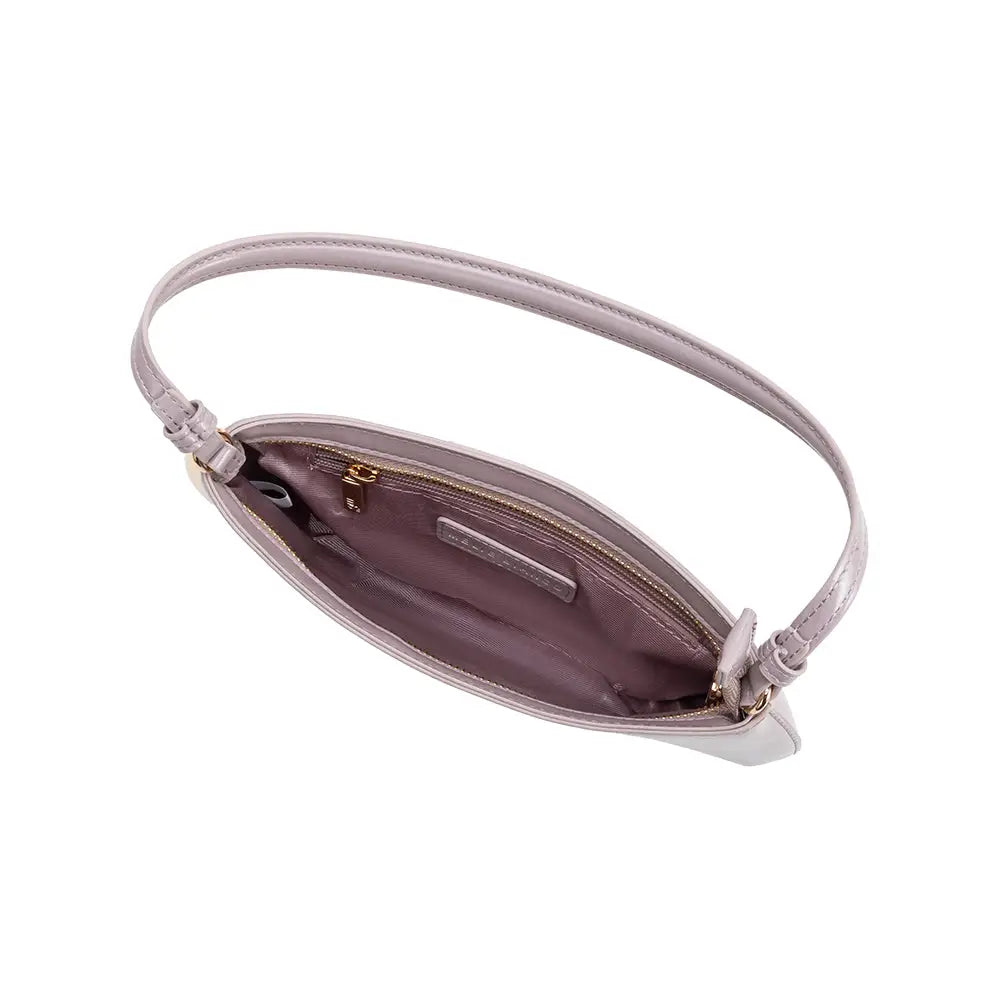 Melie Bianco Sade Lilac Vegan Leather Shoulder Bag