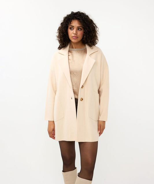 Esqualo Long Cardigan Blazer Biscuit