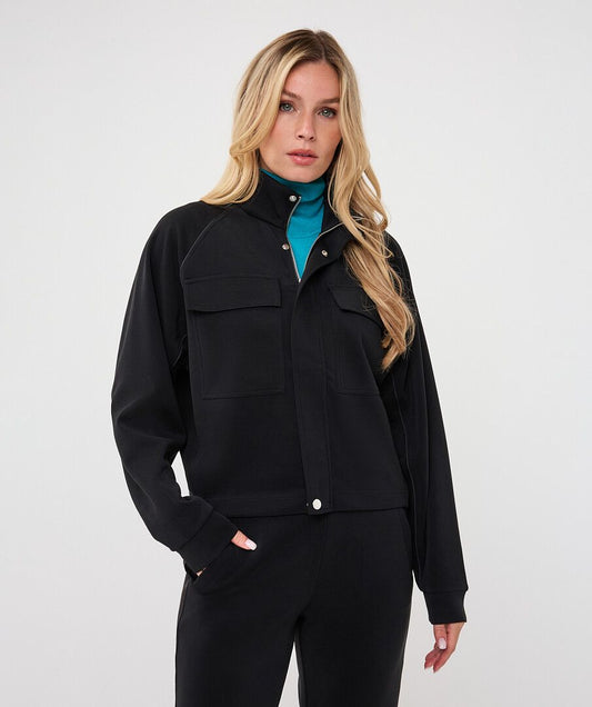 Esqualo Modal Zip Jacket - Black