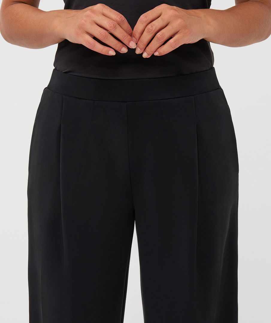 Esqualo Modal Pleated Trouser - Black