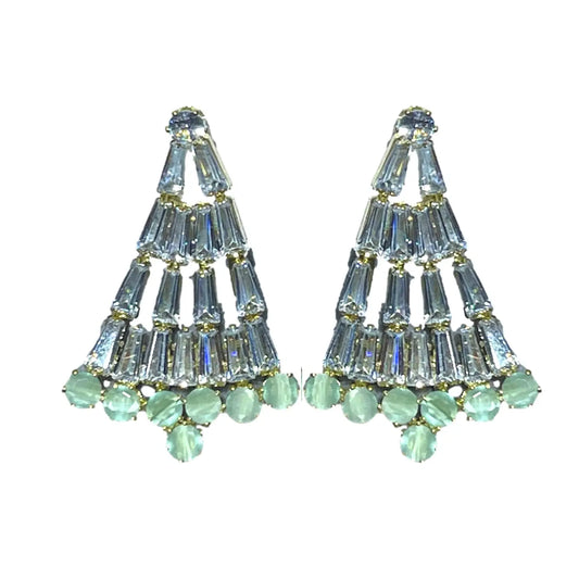 St Armand's Crystal Christmas Tree Holiday Earrings