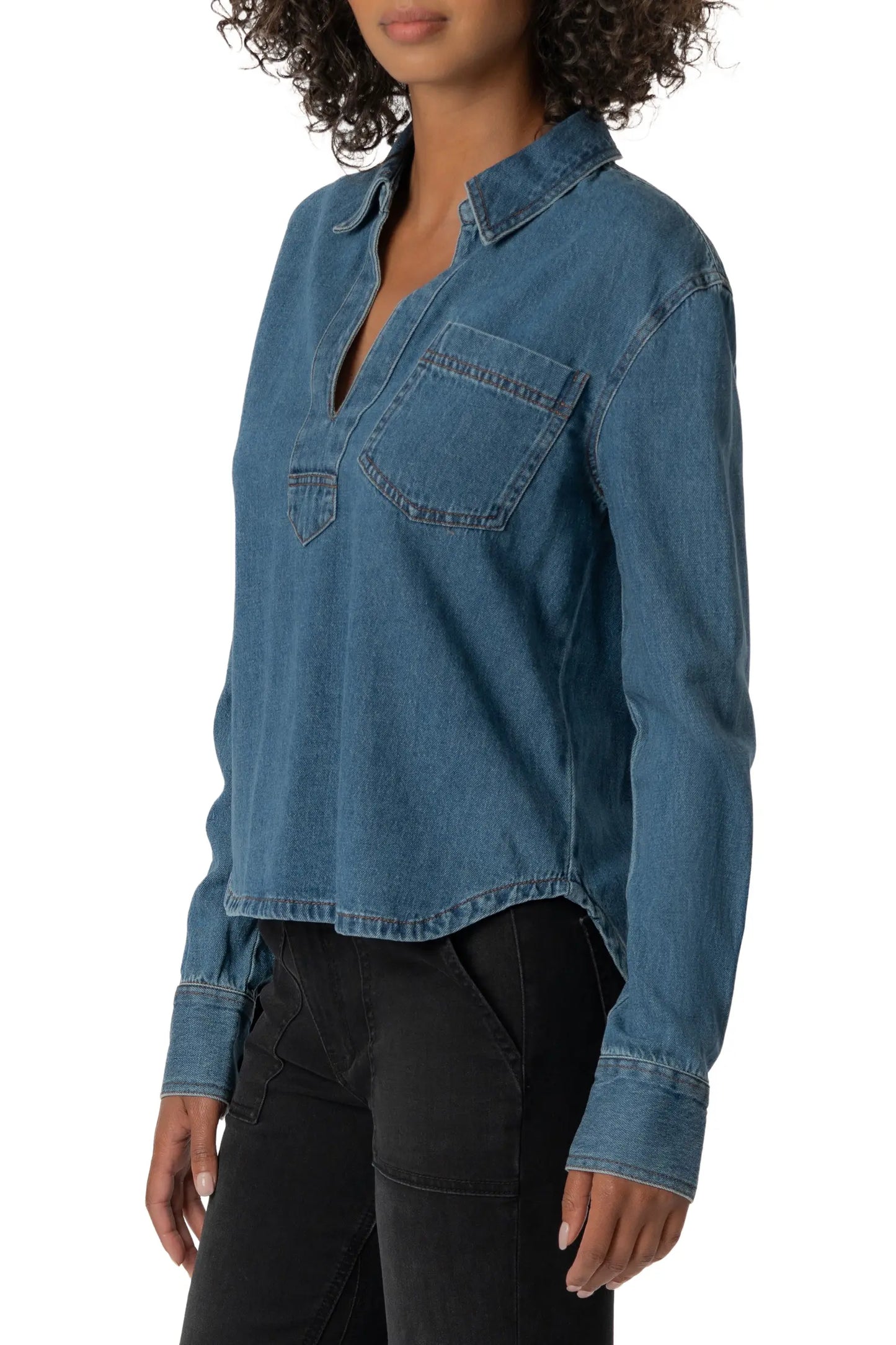 KUT Iris Pullover Denim Shirt - Ease