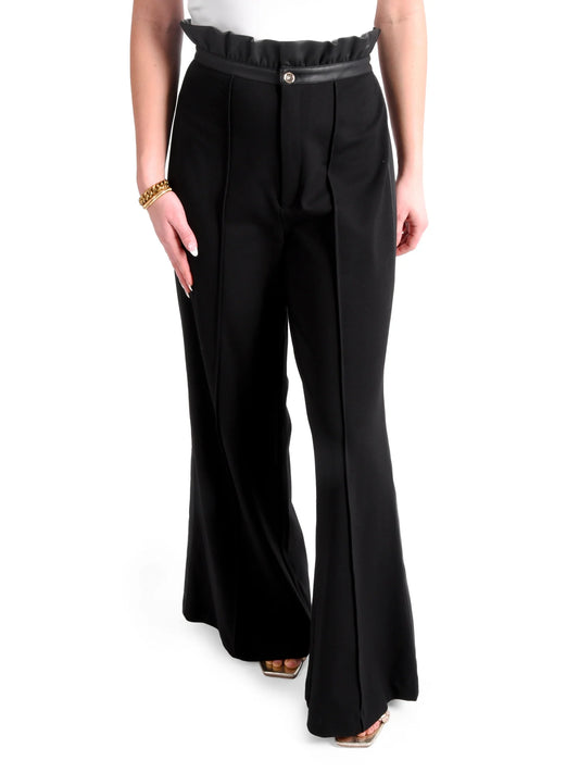 Emily McCarthy Ruffle Flares Jet Black