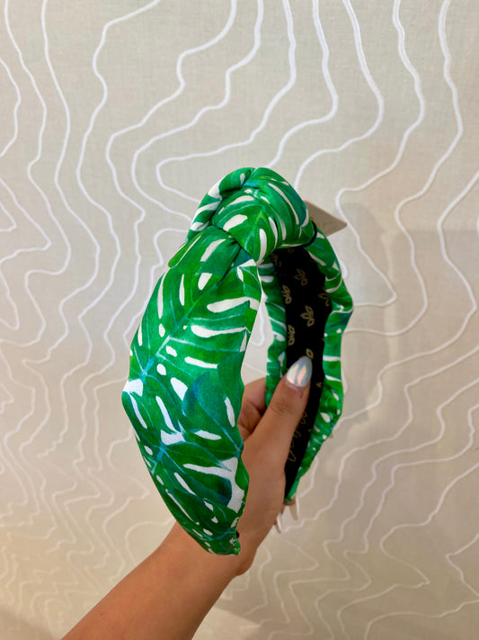 Tropical Green Foliage Headband