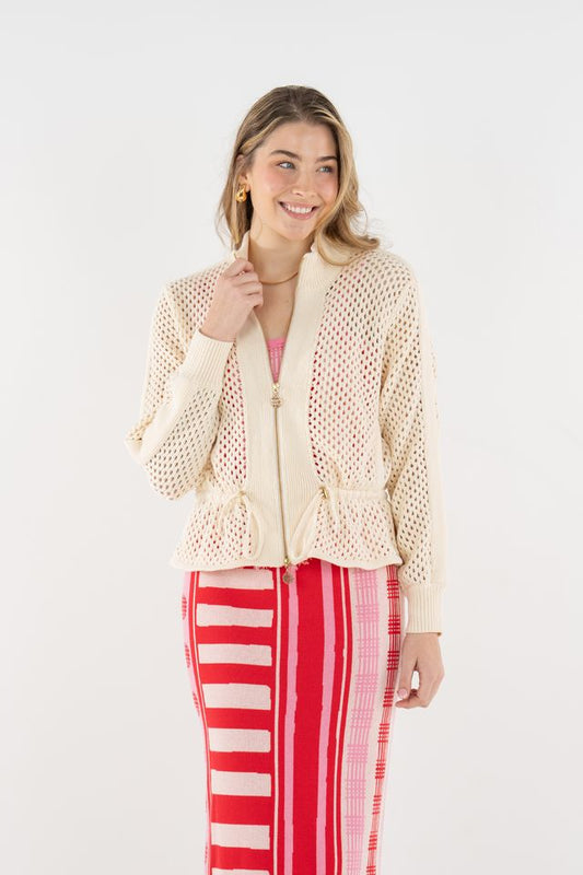 Emily McCarthy Bailey Bomber - Sandshell Knit