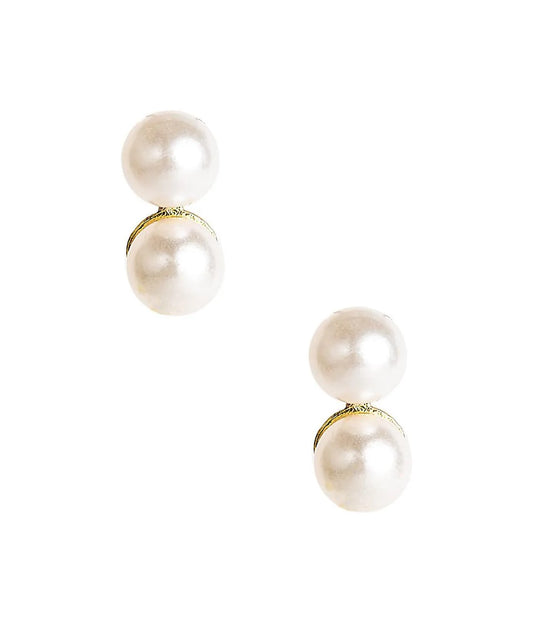 Lisi Lerch Belle Double Pearl Dangle Earrings