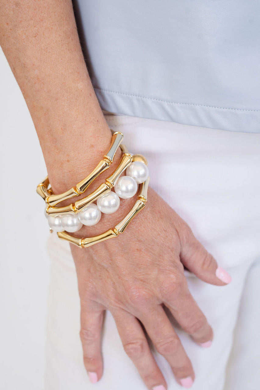 Lisi Lerch Birdie Bracelet- Freshwater Pearl & 14mm