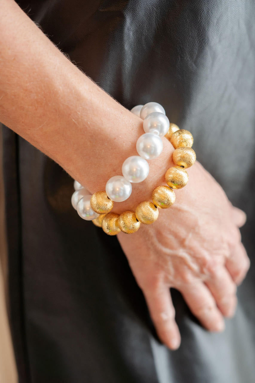 Lisi Lerch Birdie Bracelet- Freshwater Pearl & 14mm