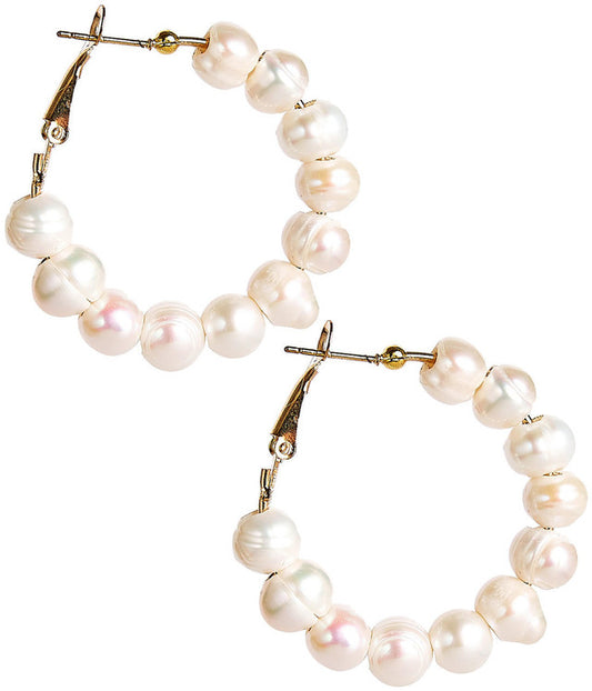 Lisi Lerch Georgia Hoop - Freshwater Pearls 10mm