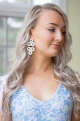 Lisi Lerch Ginger Straw Earring-White
