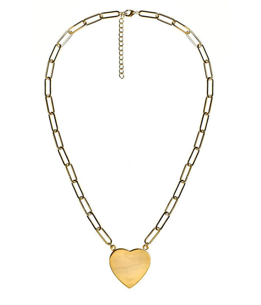 Lisi Lerch Gold Flat Heart Charm Necklace