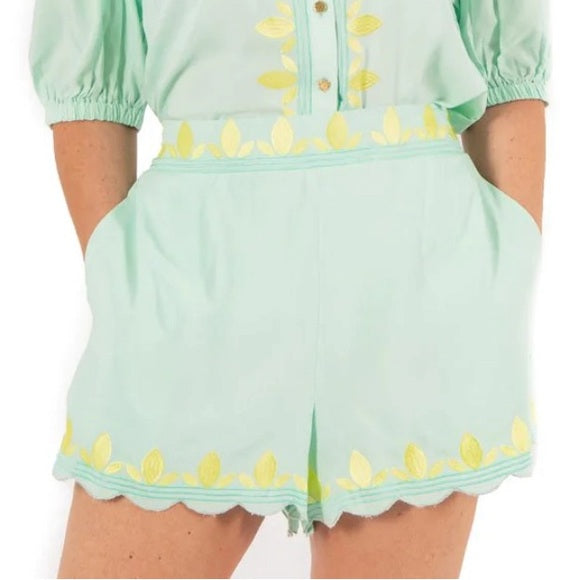 Emily McCarthy scalloped short lemon