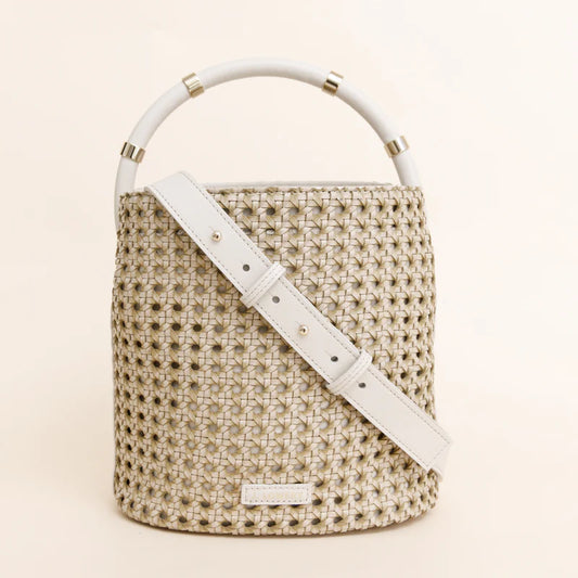 J. Lowery Max Bucket Bag- Natural Cane