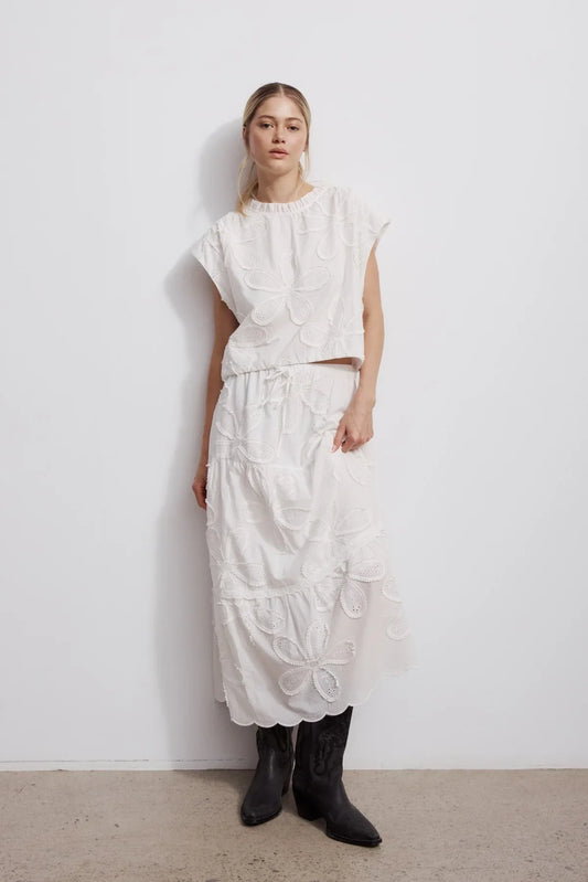 Melissa Nepton Flori Skirt - Off-White