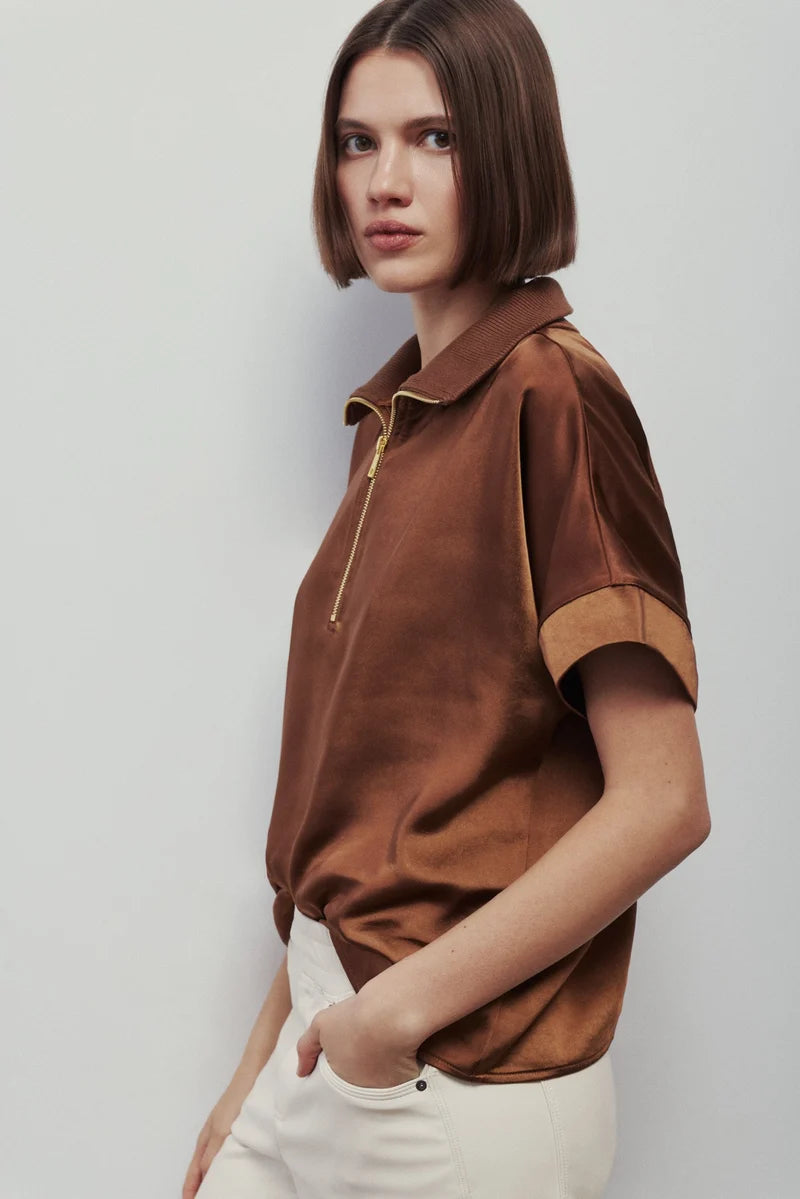 Melissa Nepton Hera Top - Chestnut