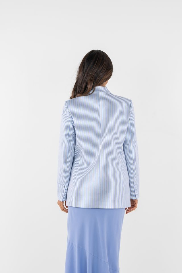 Emily McCarthy Bristol Blazer - Grapemist Stripe