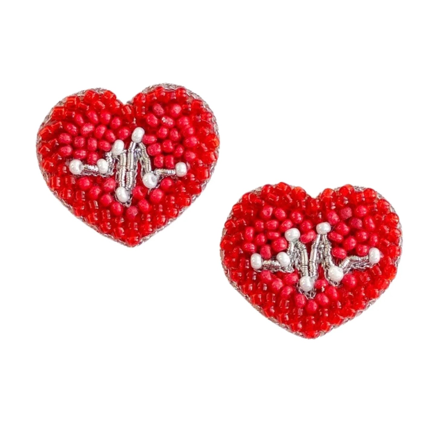 Gaby & Grace Heartbeat Stud Earrings