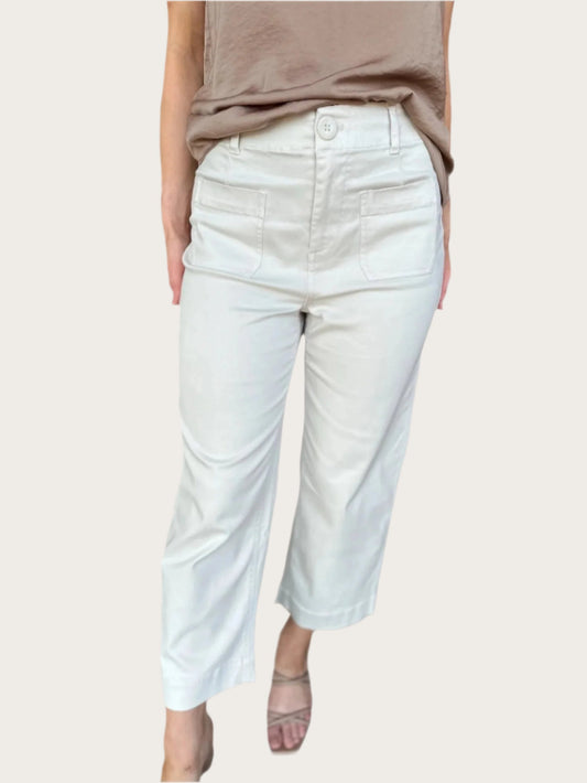 Renuar Woven Pant- Oyster