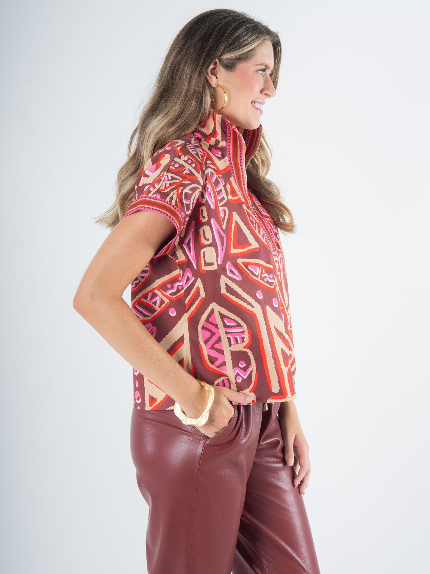 Emily McCarthy Poppy Pullover- Tribal Palm